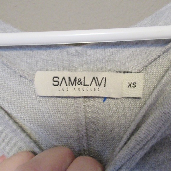 Sam & Lavi Fringe grey oversized long sleeve Top Shirt - Picture 9 of 9